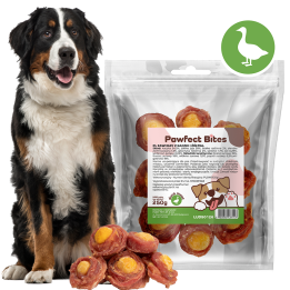 Pawfect Bites przysmaki dla psa 250g zawijasy z kaczki i żółtka