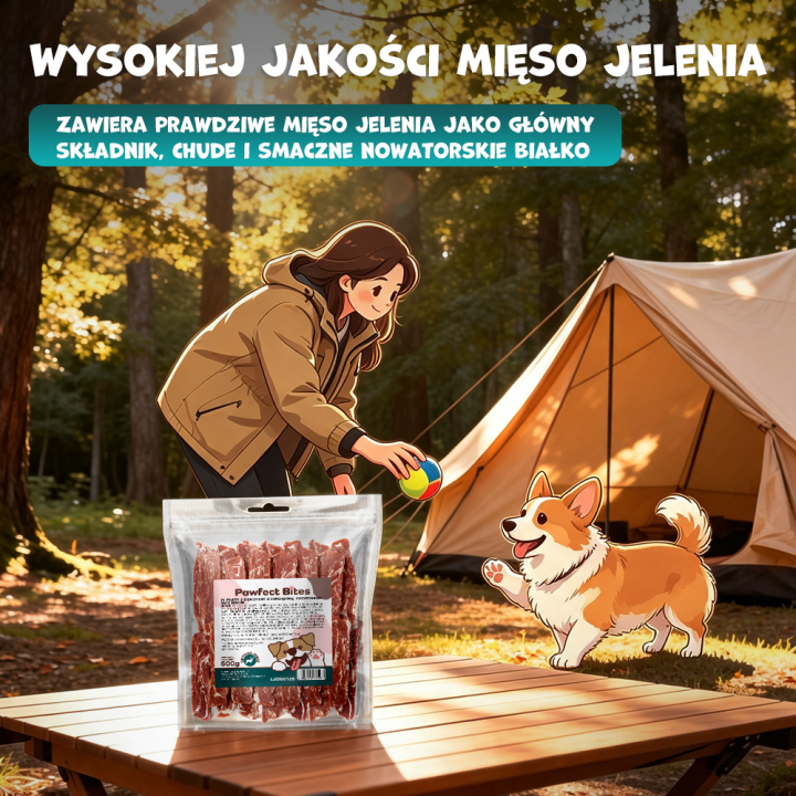 Pawfect Bites przysmaki dla psa 500g filety z dziczyzny z chrząstką