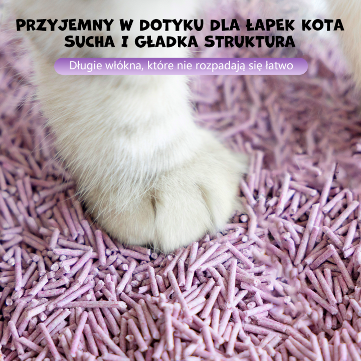 UNIQ PETS Żwirek tofu dla kota lawenda biodegradowalny