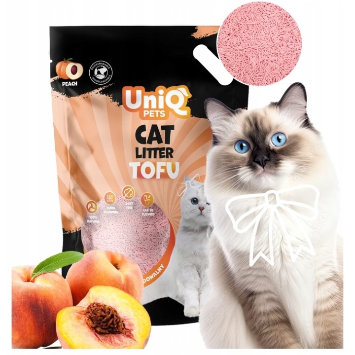 UNIQ PETS Żwirek tofu dla kota brzoskwinia biodegradowalny
