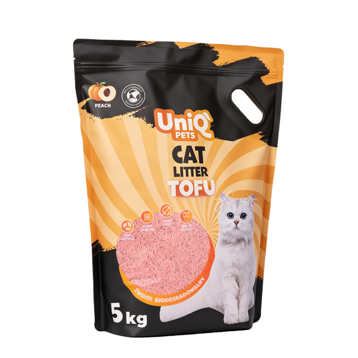 UNIQ PETS Żwirek tofu dla kota brzoskwinia biodegradowalny