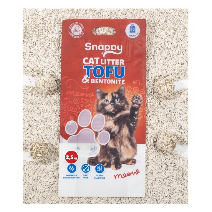 SNAPPY Żwirek dla kota tofu zbrylający pochłaniający zapachy