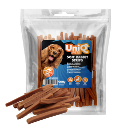 Miekkie paski krolik przysmaki dla psa 500g Uniq Pets