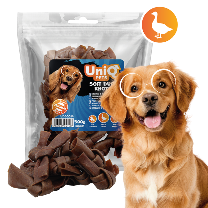 Smaczki dla psa kaczka 500g Uniq Pets