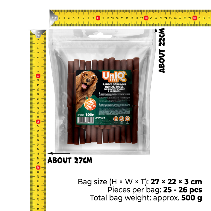 Gryzak dentystyczny dla psa z królikiem 500g Uniq Pets