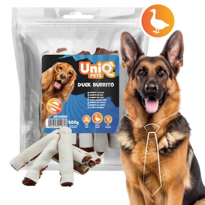 Przysmak dla psa z kaczki burrito 500g Uniq Pets