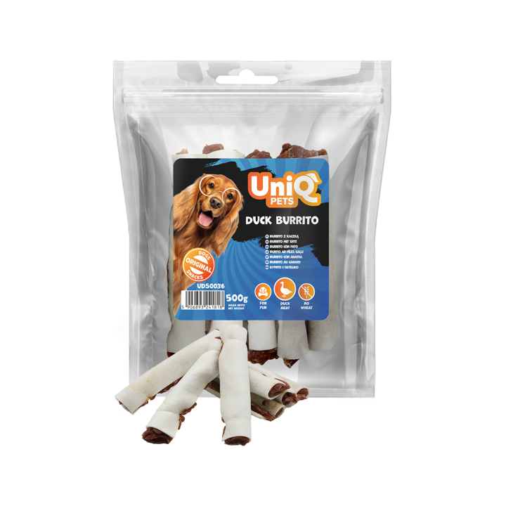 Przysmak dla psa z kaczki burrito 500g Uniq Pets