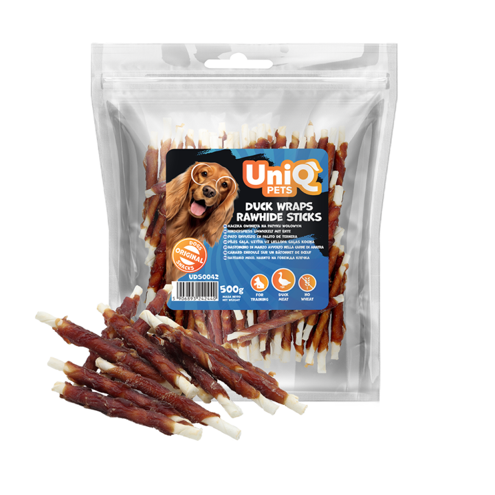 Paleczki owiniete kaczka 500g Uniq Pets