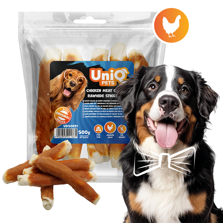Paluchy dla psa z kurczakiem naturalne przysmaki dla psa 500g Uniq Pets