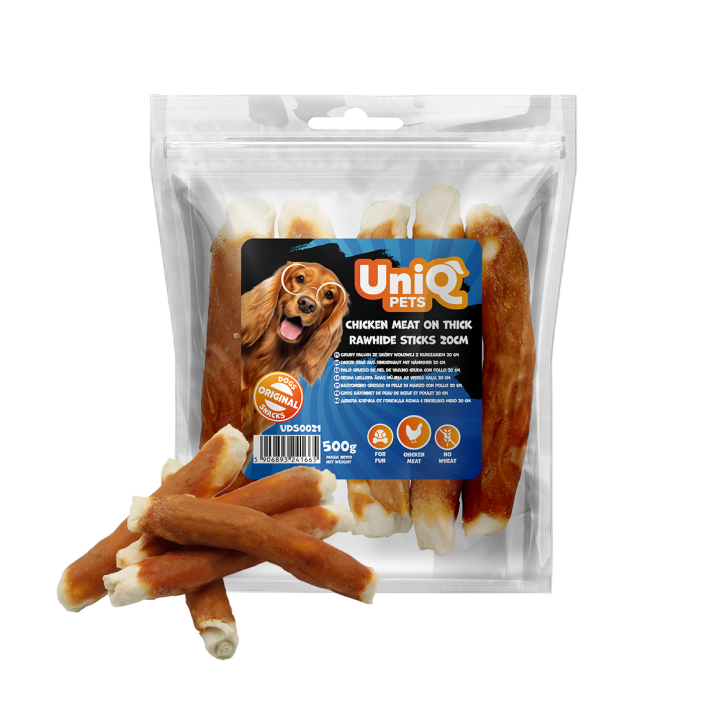 Paluchy dla psa z kurczakiem naturalne przysmaki dla psa 500g Uniq Pets