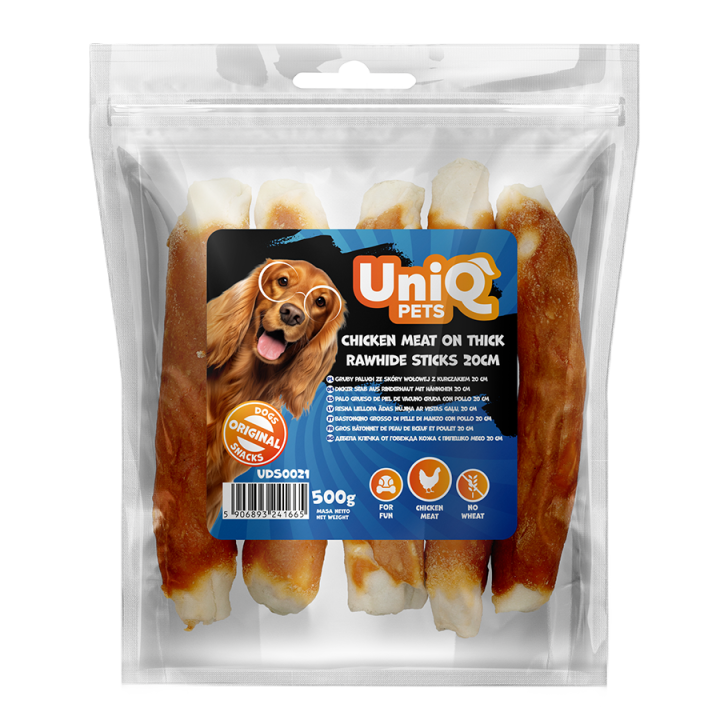 Paluchy dla psa z kurczakiem naturalne przysmaki dla psa 500g Uniq Pets