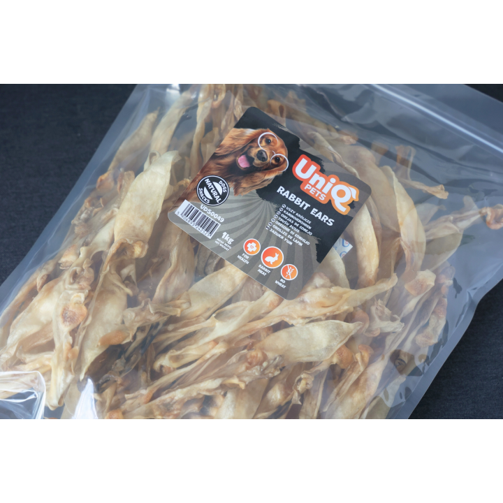 Uszy królicze przysmaki dla psa 1000g UNIQ PETS