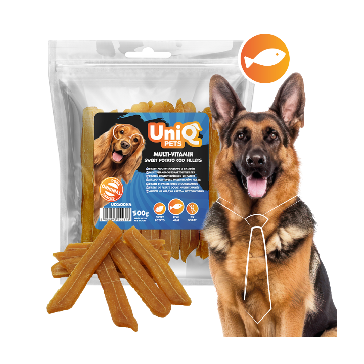 Przysmaki dla psa bataty filety multiwitaminowe 500g Uniq Pets