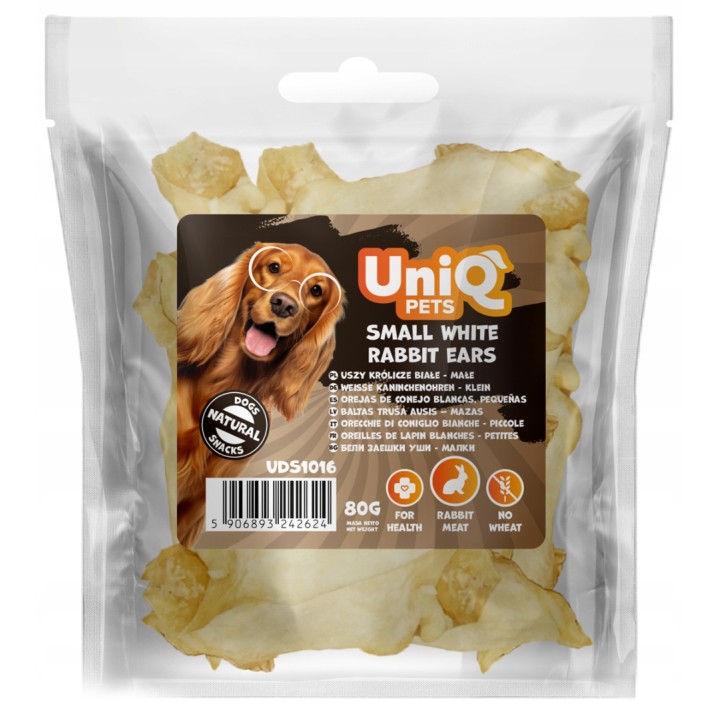 Uszy królicze dla psa małe 80g Uniq Pets
