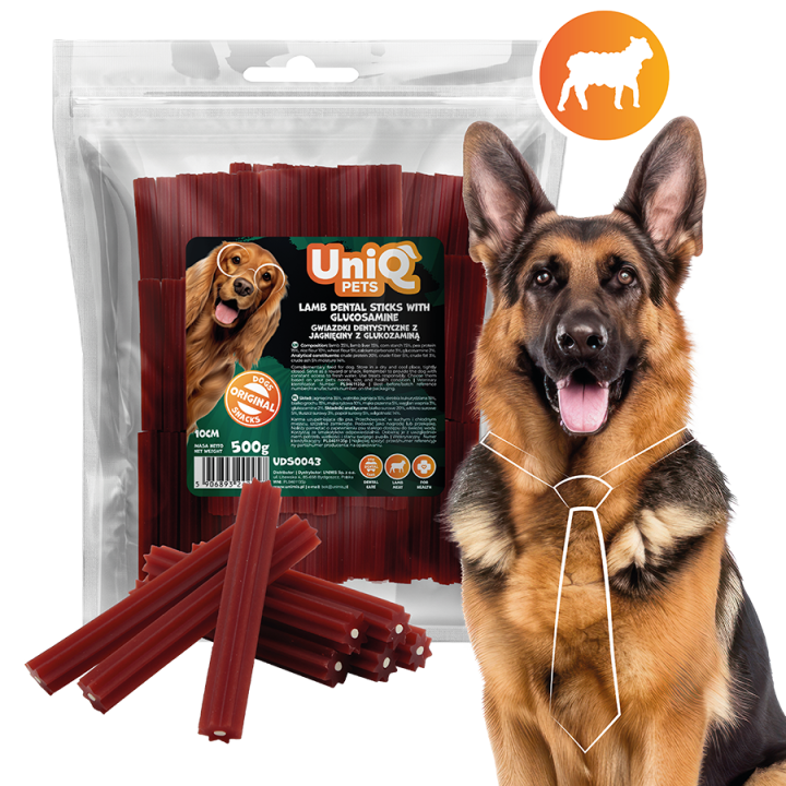 Gryzak dentystyczny dla psa z jagnięciny 500g Uniq Pets