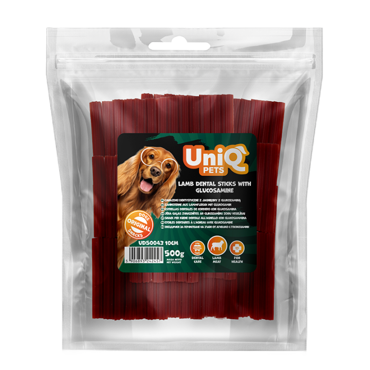 Gryzak dentystyczny dla psa z jagnięciny 500g Uniq Pets