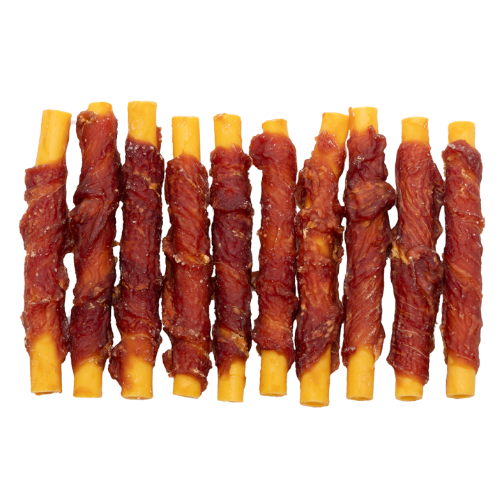 UNIQ PETS przysmaki dla psa rurki z batatów owinięte kaczką 500g
