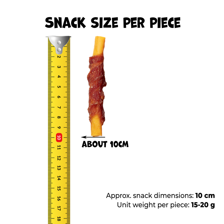 UNIQ PETS przysmaki dla psa rurki z batatów owinięte kaczką 500g