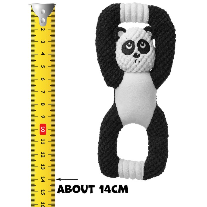Zabawka dla psa szarpak panda z piszczałką 14x8x13,5cm