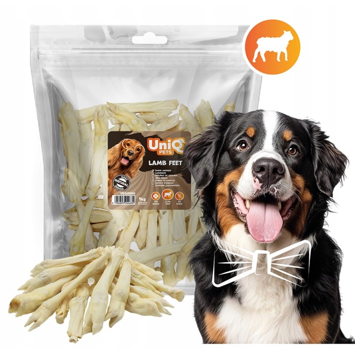 Racice jagnięce naturalne przysmaki dla psa 1kg UNIQ PETS