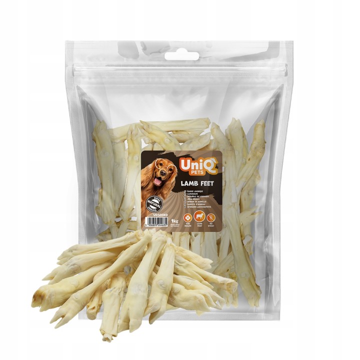 Racice jagnięce naturalne przysmaki dla psa 1kg UNIQ PETS