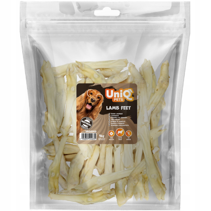 Racice jagnięce naturalne przysmaki dla psa 1kg UNIQ PETS