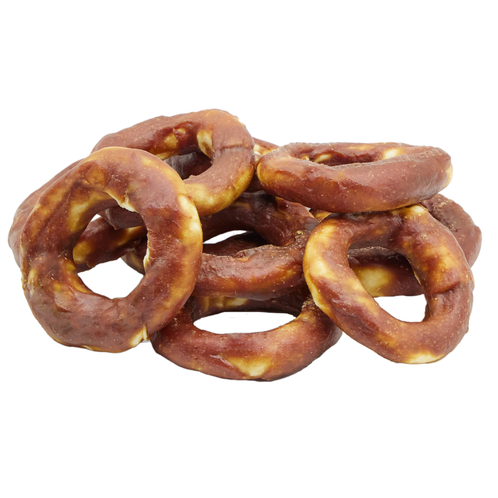 Naturalny przysmak przekąska dla psa ring z kaczki ze skórą wołową 500g UNIQ PETS