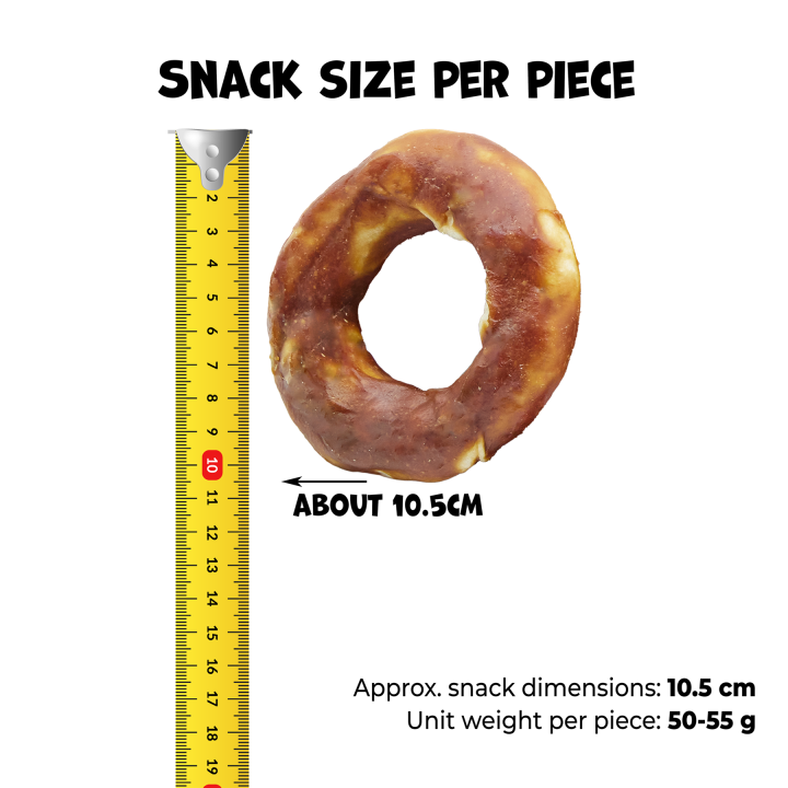 Naturalny przysmak przekąska dla psa ring z kaczki ze skórą wołową 500g UNIQ PETS