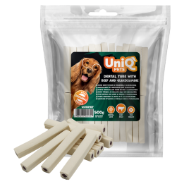 UNIQ PETS Przysmak dentystyczny rurki dentystyczne z wołowiną i glukozaminą 500g