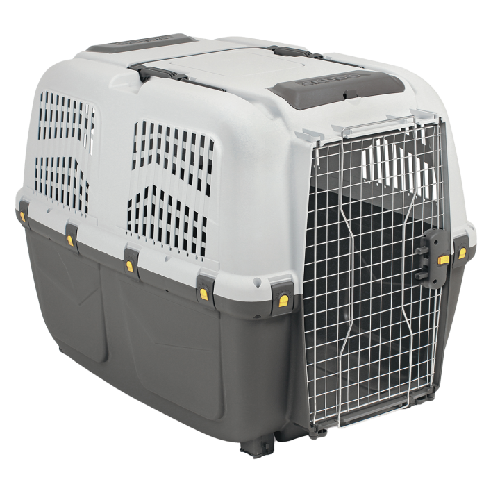 Duży Transporter IATA dla psa kota SKUDO 7 MPS GREY 105x73x76cm