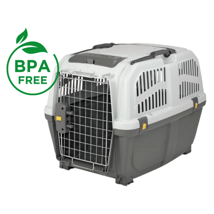 Duży Transporter IATA dla psa kota SKUDO 7 MPS GREY 105x73x76cm