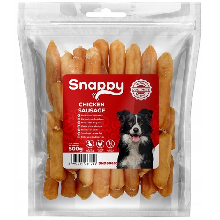 Kielbaski z kurczaka dla psa - przysmak naturalny 500g SNAPPY