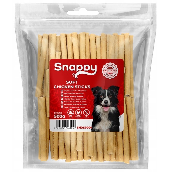 Miekkie paluszki z kurczaka dla psów - przysmaki treningowe dla psa 500g SNAPPY