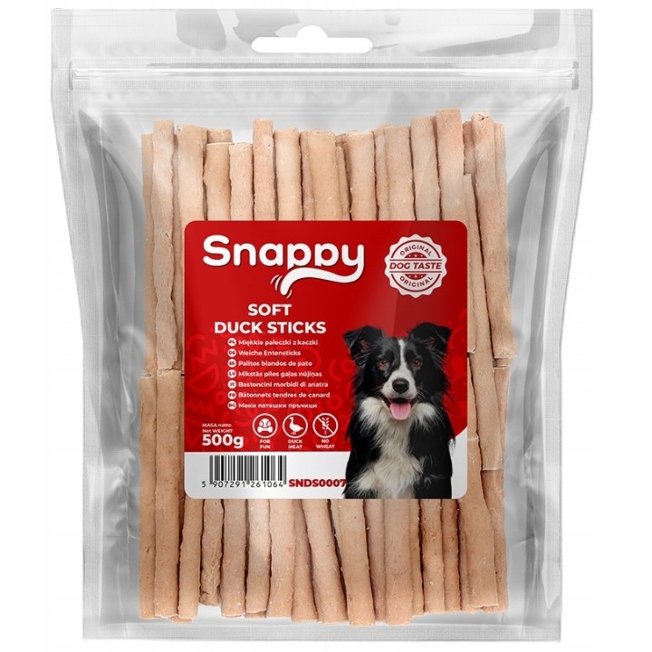 Pałeczki z kaczki dla psa - miękki przysmak dla psa 500g SNAPPY