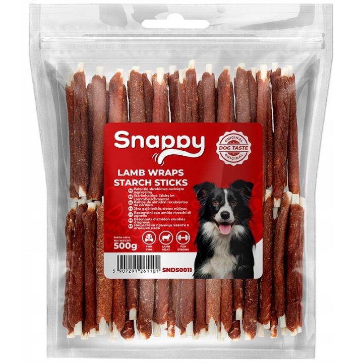 Pałeczki owinięte jagnięcina - smaczki dla psa 500g SNAPPY