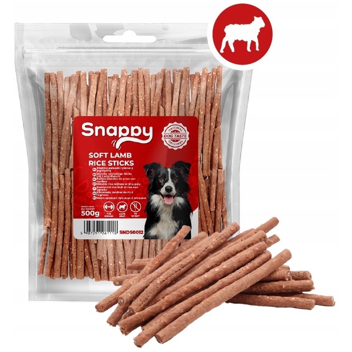 Paluszki z ryżem dla psa Miękkie przysmaki dla psa jagnięcina 500g SNAPPY