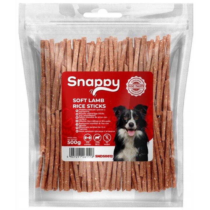Paluszki z ryżem dla psa Miękkie przysmaki dla psa jagnięcina 500g SNAPPY