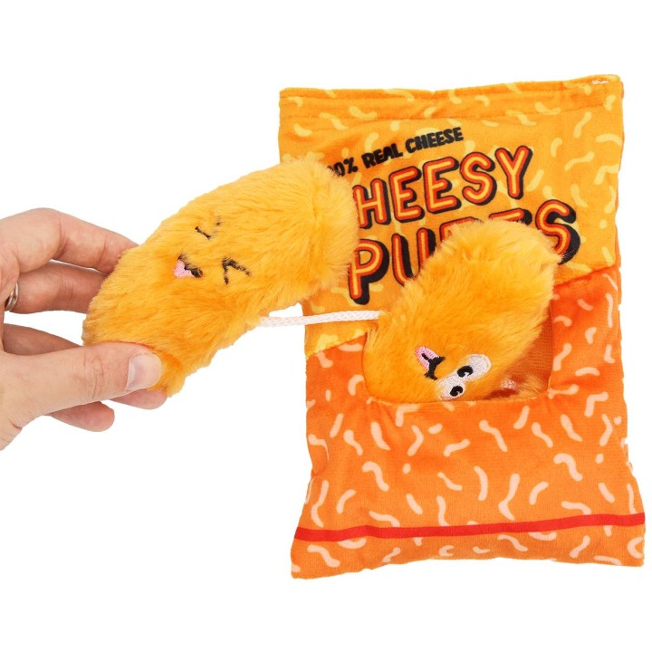 UNIQ PETS zabawka dla psa paczka chipsów z chrupkami na sznurku i piszczałką 15x20cm
