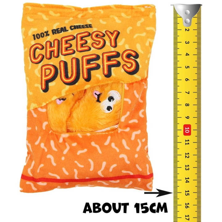 UNIQ PETS zabawka dla psa paczka chipsów z chrupkami na sznurku i piszczałką 15x20cm