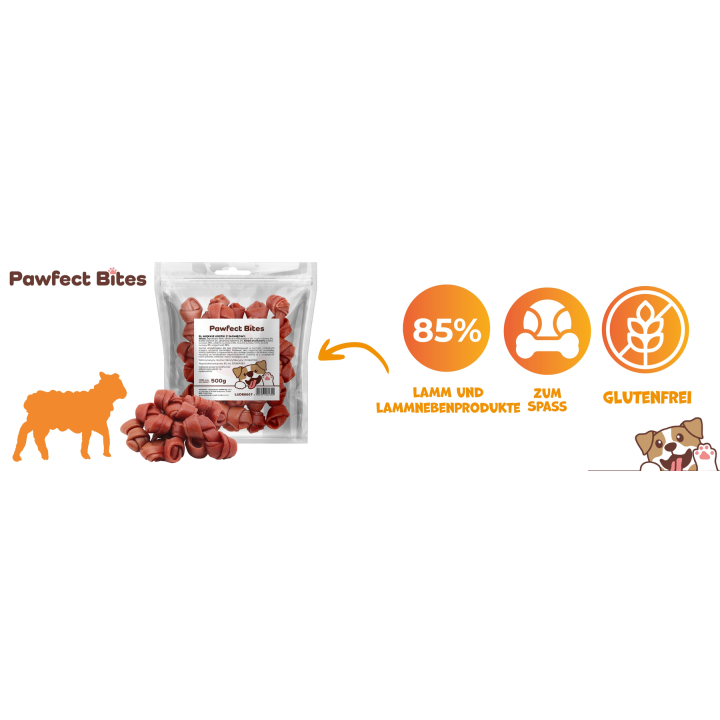 PAWFECT BITES przysmaki z jagnieciny - ciasteczka kostki dla psa 500g