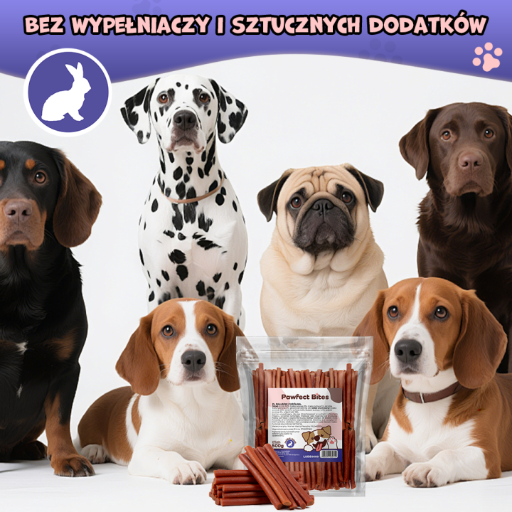 PAWFECT BITES przysmaki dla psa paluszki z królika 500g