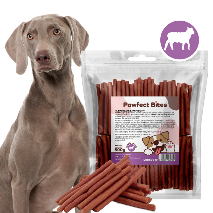 PAWFECT BITES przysmaki dla psa paluszki z jagnięciny 500g