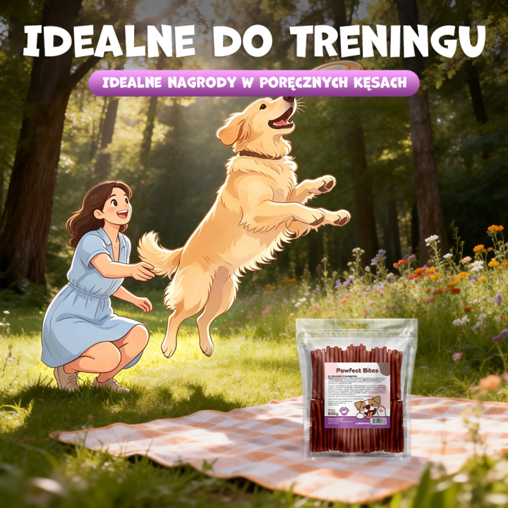 PAWFECT BITES przysmaki dla psa paluszki z jagnięciny 500g