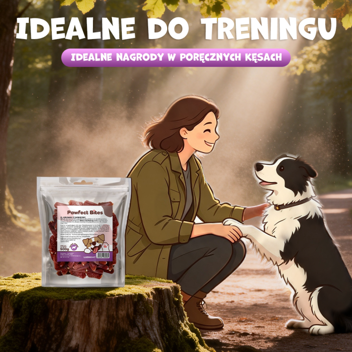 PAWFECT BITES kielbaski dla psa z jagniecina 500g