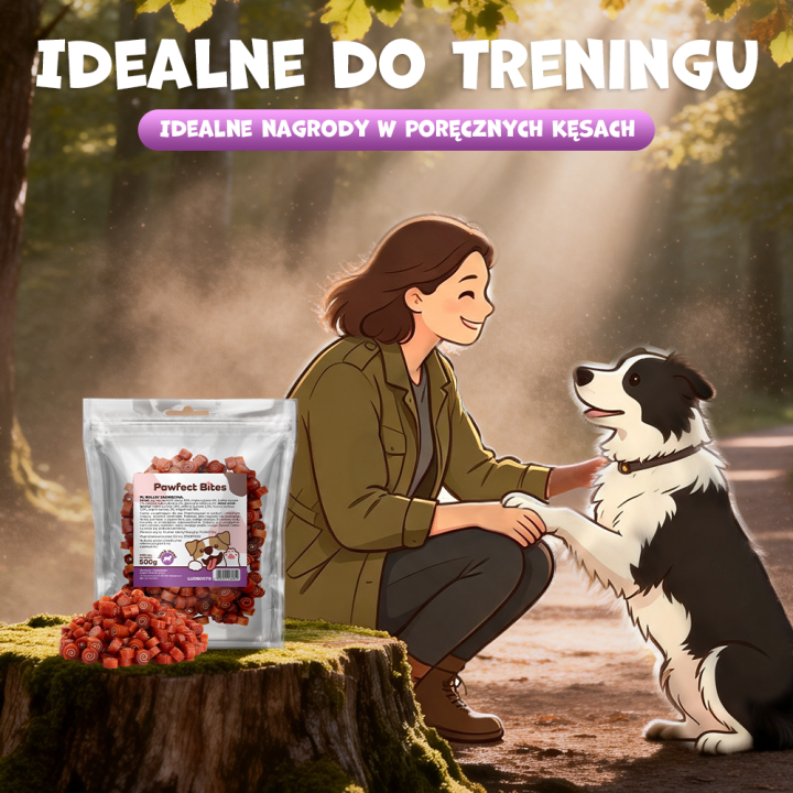 PAWFECT BITES smaczki z jagniecina dla psa 500g