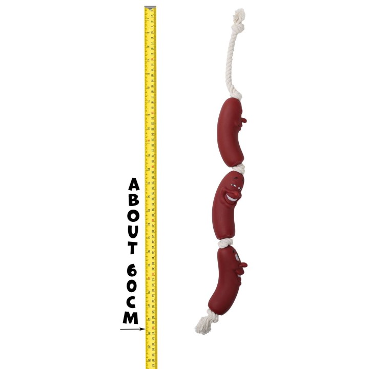 UNIQ PETS zabawka dla psa kiełbaski na sznurku 60cm