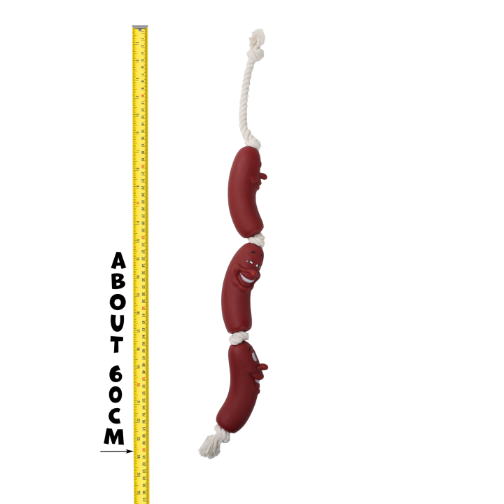 UNIQ PETS zabawka dla psa kiełbaski na sznurku 60cm