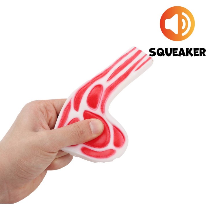 UNIQ PETS zabawka dla psa winylowy stek piszczałką 14cm
