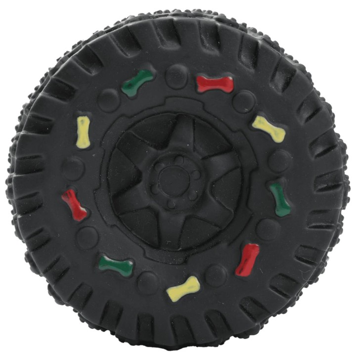 UNIQ PETS zabawka dla psa hantel z oponami z piszczałką 15cm