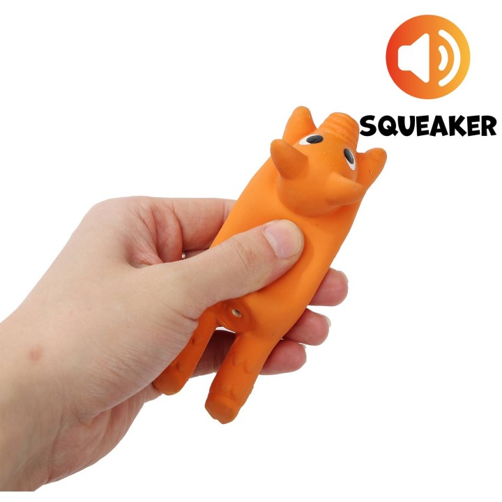 UNIQ PETS zabawka dla psa lateksowa świnka z piszczałką 13cm